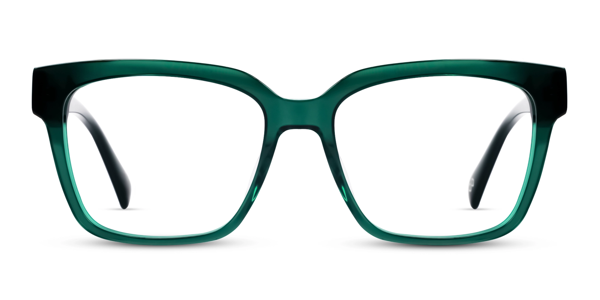 Crystal Teal Square Acetate Full-Rim Glasses-1